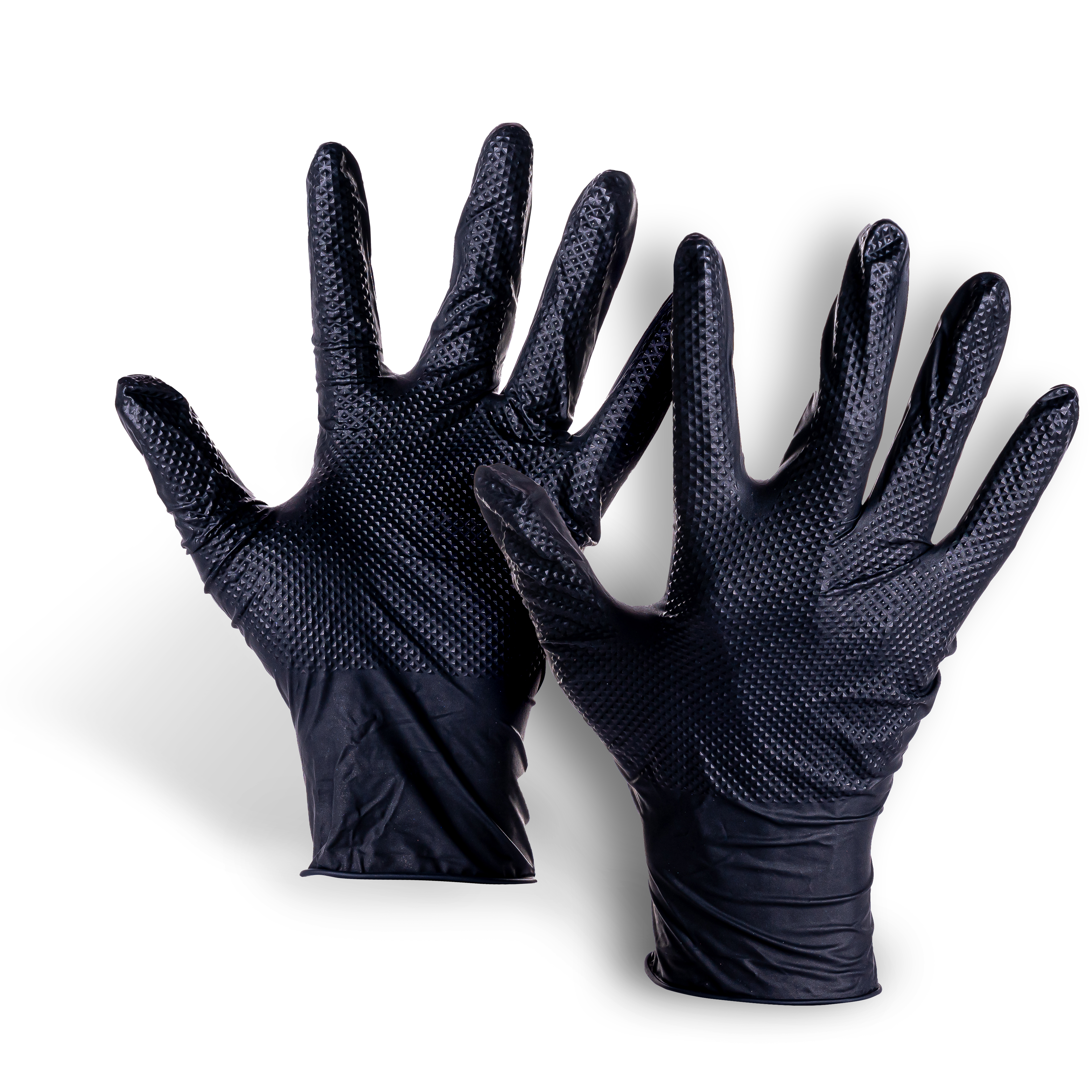 SolidSafety High Grip  Nitril-Einweghandschuhe schwarz