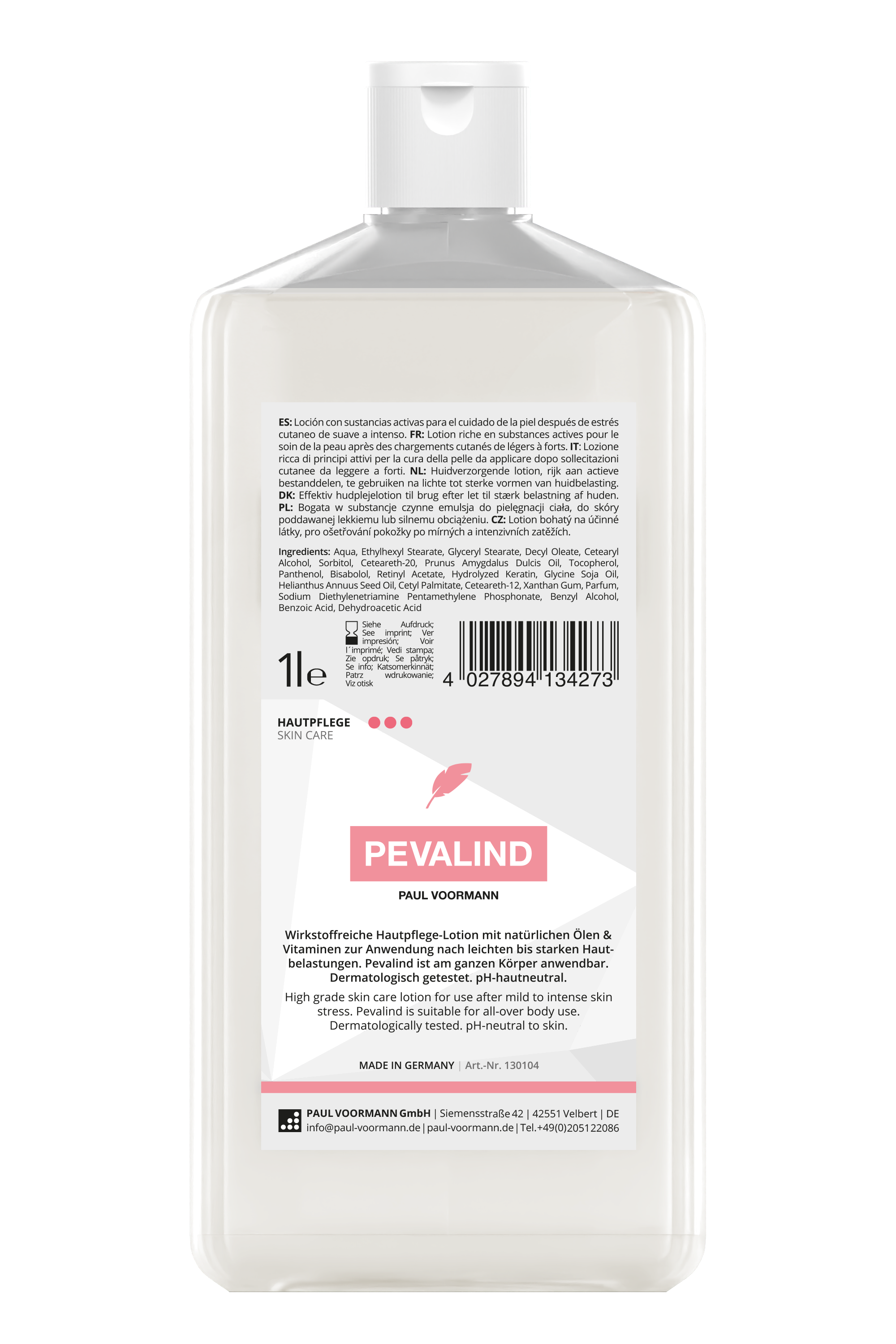 Hautschutzlotion Pevalind 1000 ml Hartflasche