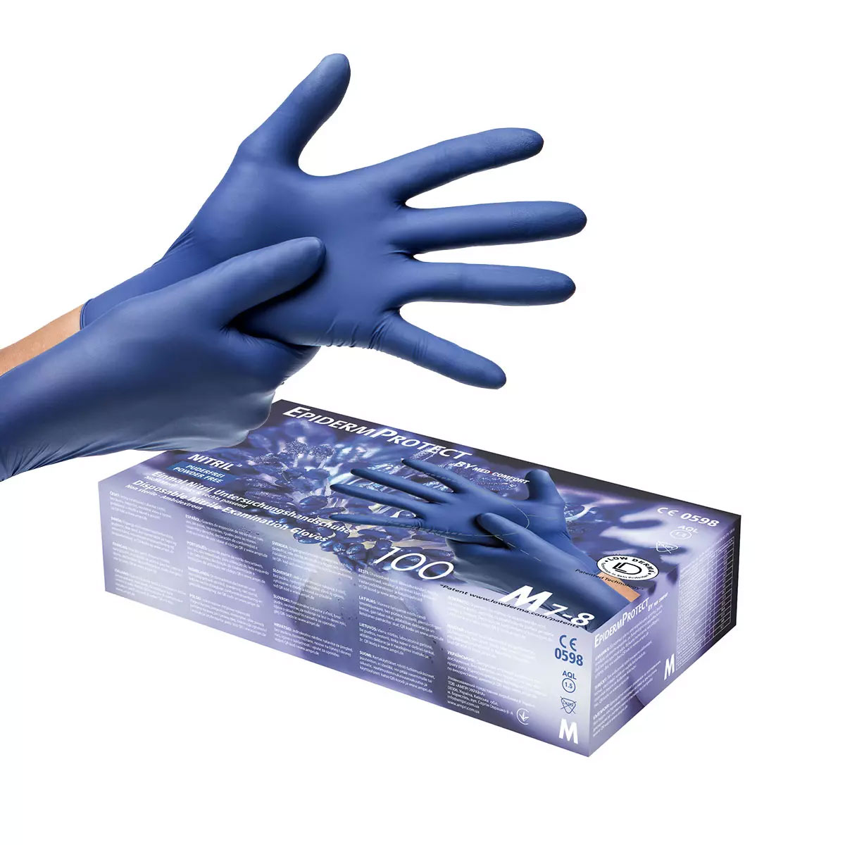 Nitril-Einmalhandschuhe Epiderm Protect Metal blue