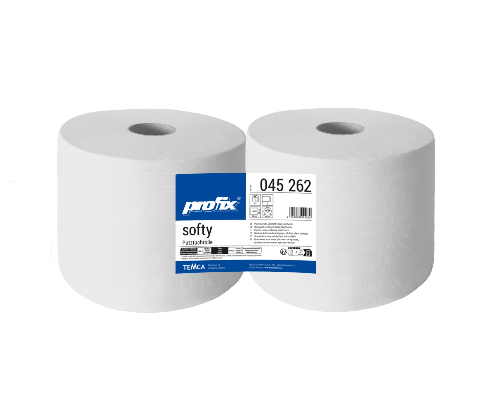 Putzpapierrolle 2 lagig, 26 x 36 cm, 1500 Abrisse